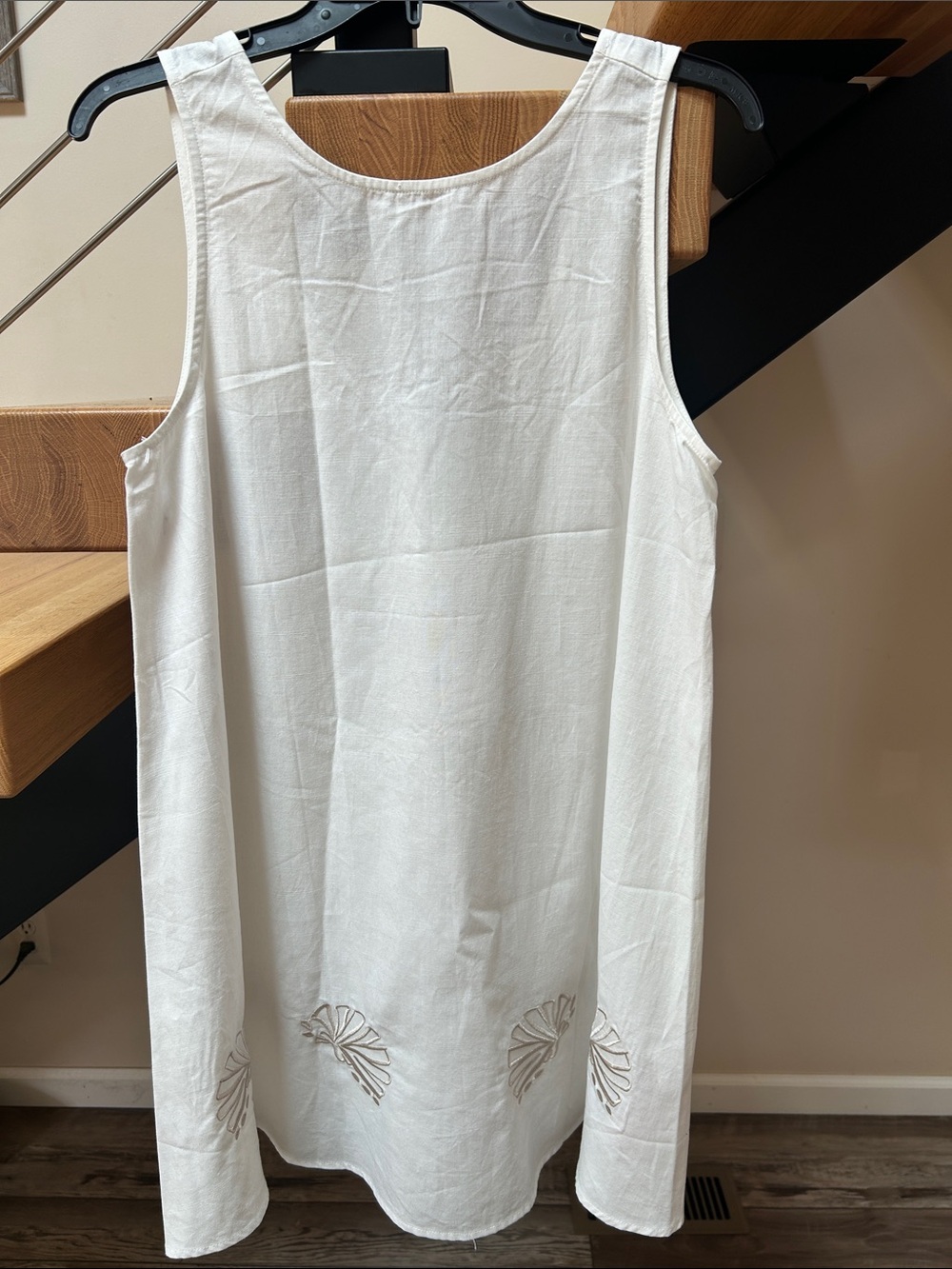 MINKPINK White Sleeveless Embroidered Tank Dress